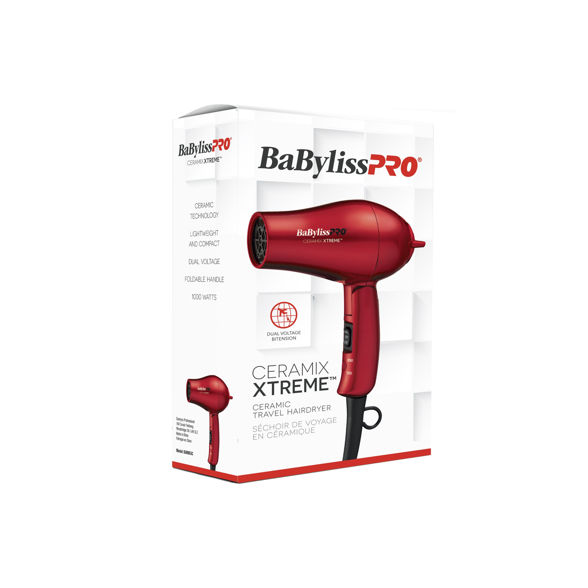 Babyliss Pro® Ceramic Travel Hairdryer