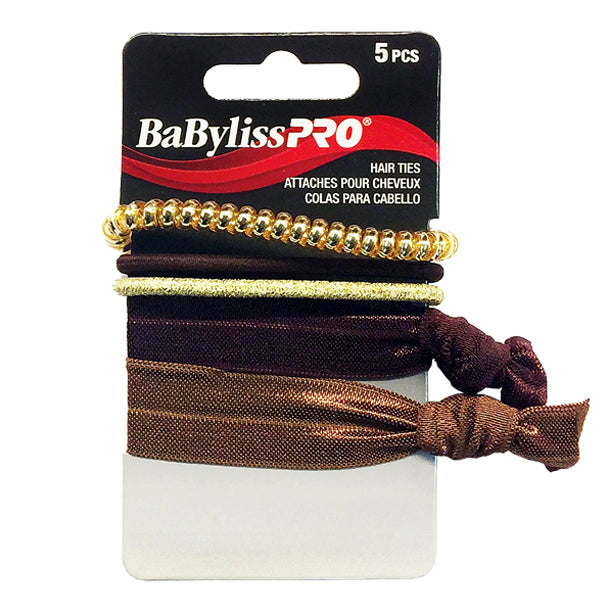 Hair Rings - Card Of 5 Available in Black And Brown