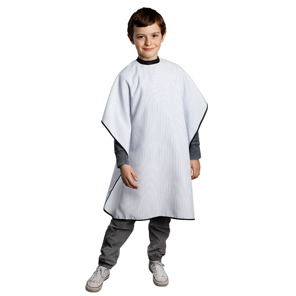 Kid White Cutting Cape #BESKIDBARUCC - 29" X 41"