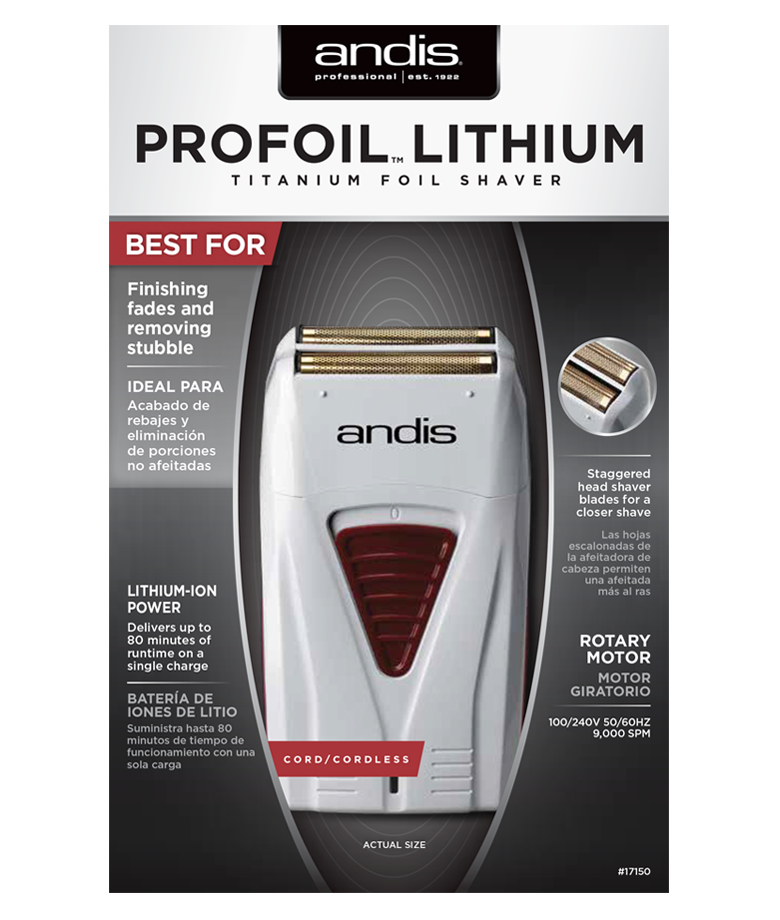 ANDIS ProFoil Lithium Titanium Shaver for men 5 star rating 