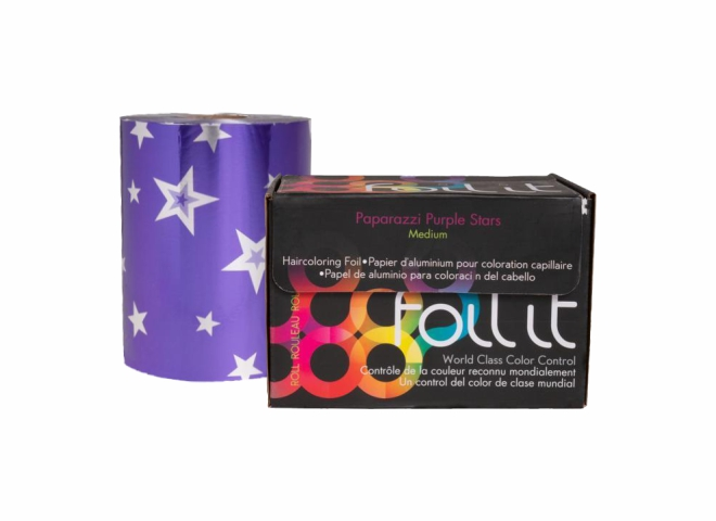 Purple Stars Foil Roll Smooth Medium 5 lb