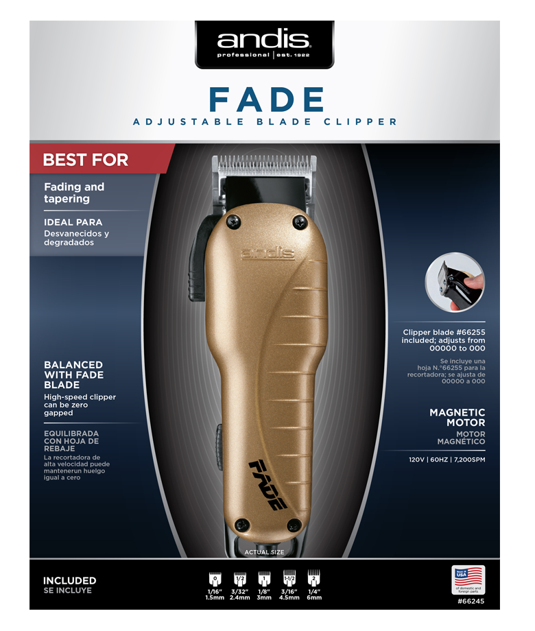 ANDIS Fade Professional Hair Clipper item No. 66245 for men