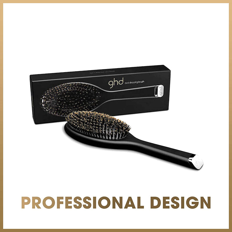 Dressing Brushes, Oval & Narrow Hair Styling tools with Natural Bristles