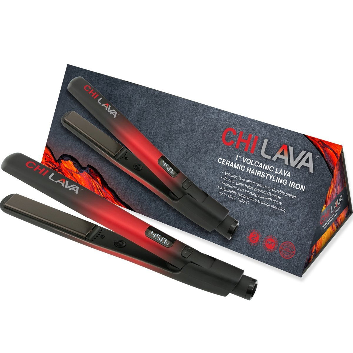 FAROUK CHI Lava 1″ Volcanic Lava Ceramic Hairstyling Iron