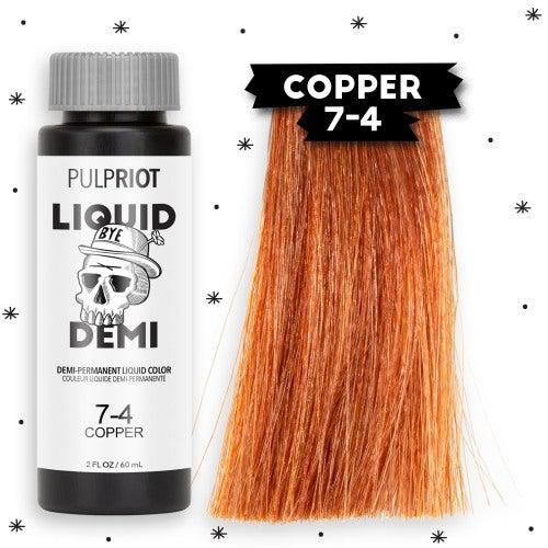 Liquid Demi-Permanent Hair Color Copper 7.4