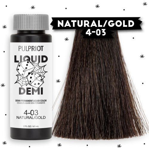 Liquid Demi Permanent Hair Color Natural Gold 4-03