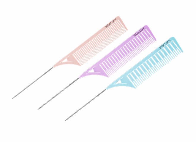 Pastel Blue, Purple, Pink Highlight Combs 3pc